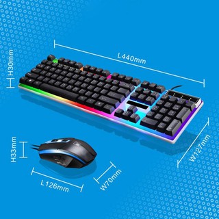 Bộ chuột bàn phím cơ chơi game g21/g21b mic đèn led cực chất -dc2551