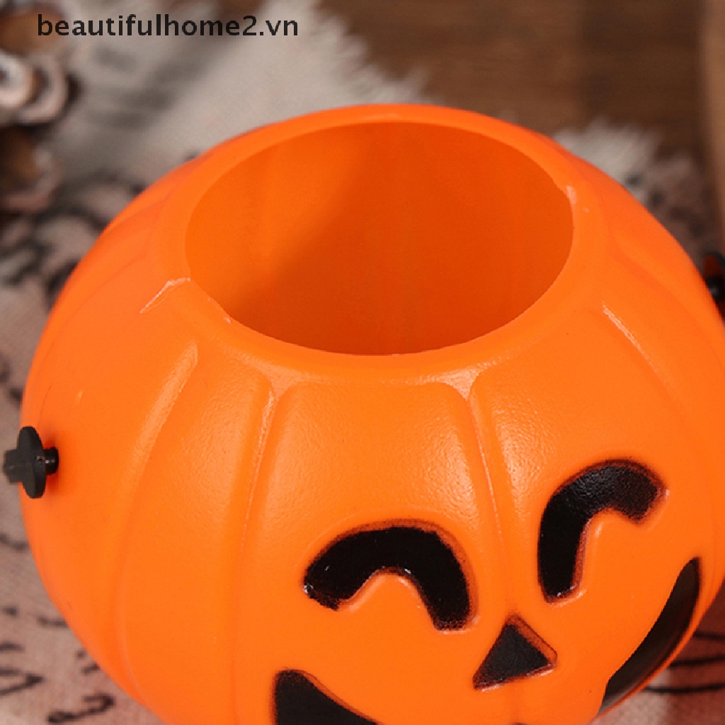Xô Nhựa Đựng Kẹo Hình Bí Ngô Phong Cách Halloween Độc Đáo