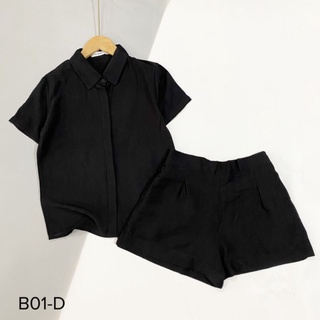 Set đũi tơ xước cổ sơ mi