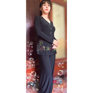 áo bà ba đính đá size to (58-72kg) mặc vừa
