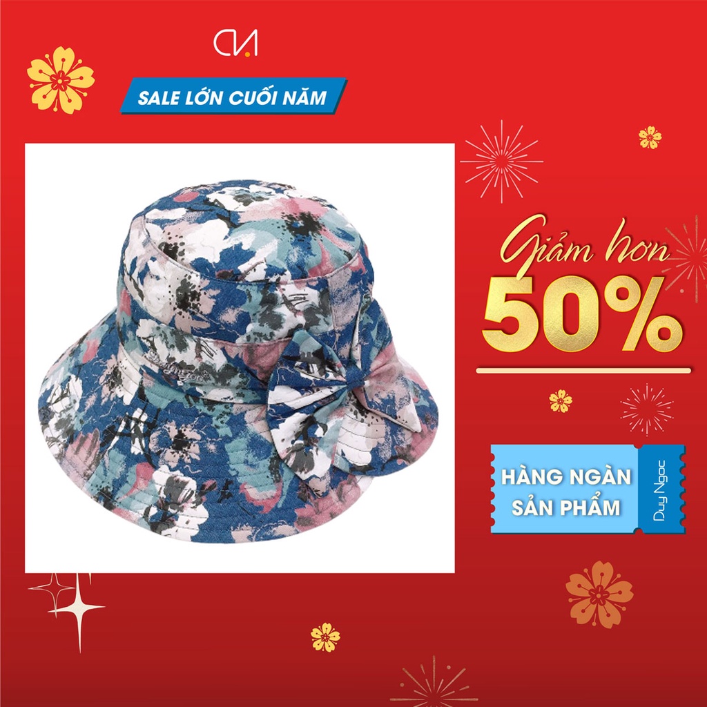 Nón Nữ Vành Khuyết Nơ Full Hoa Duy Ngọc Cao Cấp , hàng chính hãng, chất lượng cao, phong cách thời trang .(0345)