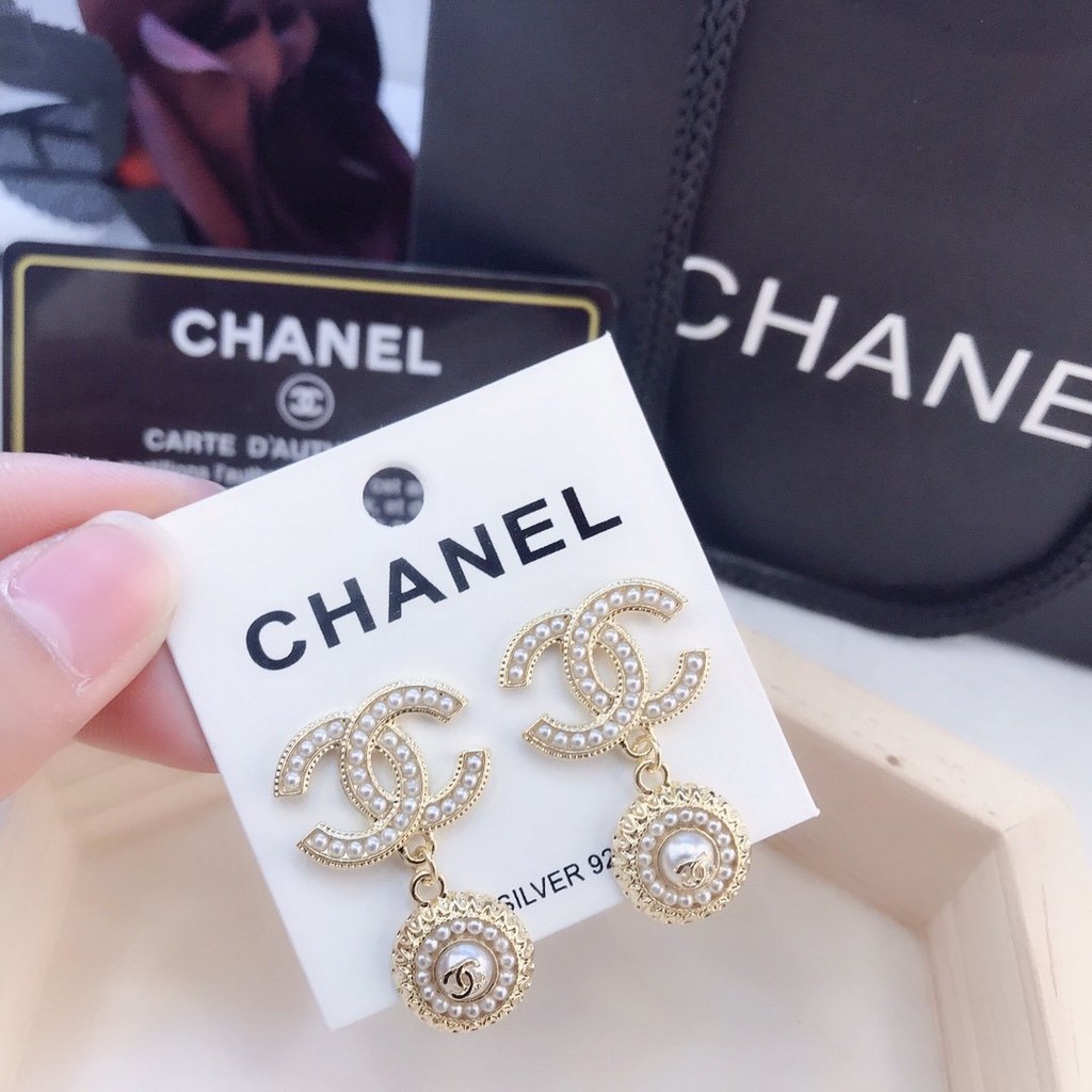 Đôi Bông Tai Mạ Bạc 925 Đính Đá Thời Trang