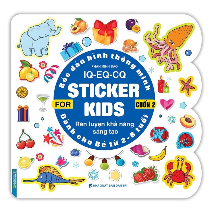 Sách - Combo 3 cuốn  Bóc dán hình thông minh IQ - EQ - CQ - Sticker for kids ( T1 + T2 + T3)