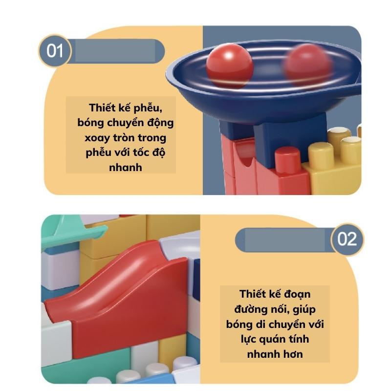Bộ bàn Lego, đồ chơi xếp hình, lắp ráp lego, bàn bóng trượt, giúp bé phát triển tư duy