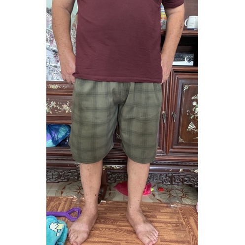 Quần đùi nam mặc nhà kẻ caro to chất mát, mềm. Quần đùi nam size đại 70-95kg.