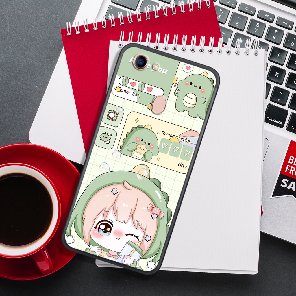 [HOT]ỐP OPPO OPPO F5 - F7  , IN HÌNH KHỦNG LONG CHIBI SIÊU DỄ THƯƠNG.