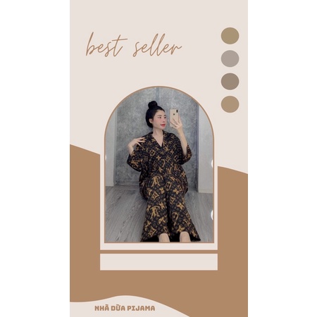 Pijama lụa xước in 3D xinh xắn