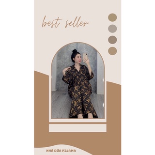Pijama lụa xước in 3D xinh xắn