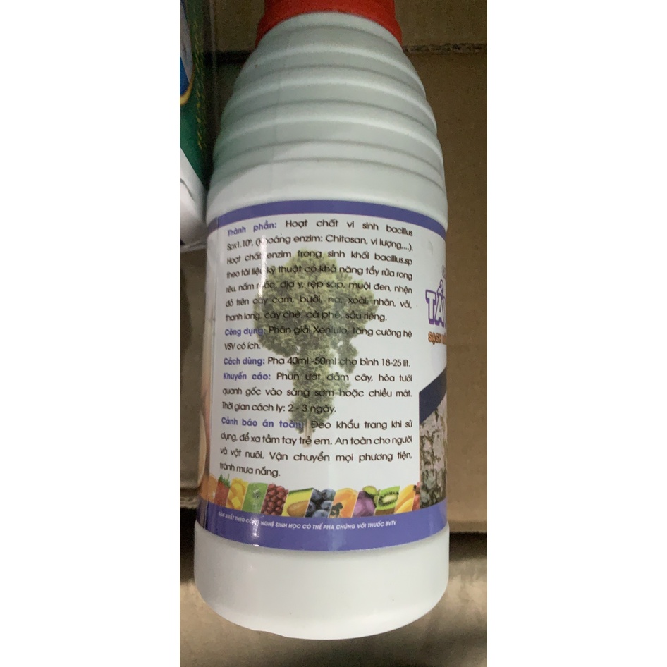Chế phẩm vi sinh Tẩy Rong Rêu trên cây trồng lọ 500ml