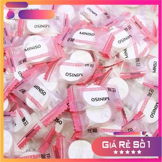 [COMBO 10 VIÊN] Mặt nạ giấy nén Miniso túi 100 viên Nhật Bản