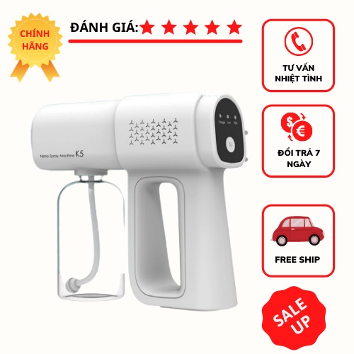 Súng Phun Khử Khuẩn K5 Cầm Tay Công Nghệ Nano Giá Rẻ Chất Lượng Diệt 99,99% Vi khuẩn | Kho Gia Dụng Fori Officical