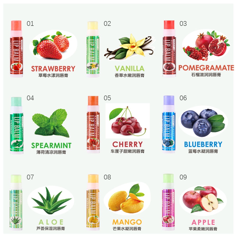 Son lót DNM dưỡng ẩm hương trái cây 18 màu độc đáo