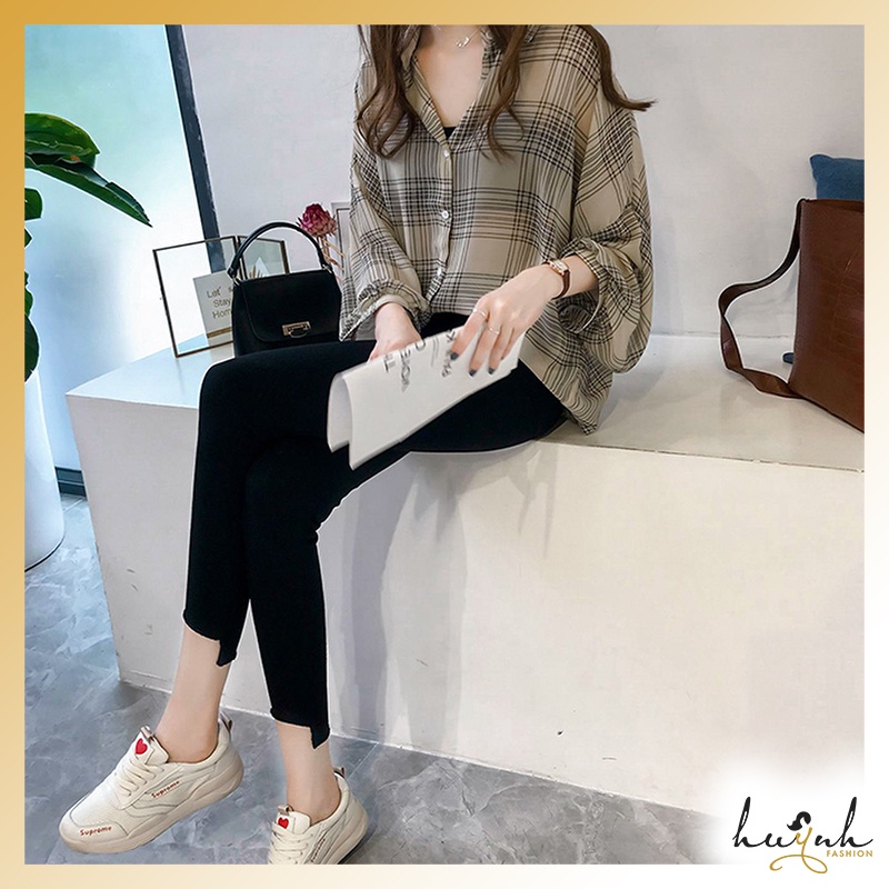 Áo sơ mi form rộng nữ, sơ mi công sở tay phồng voan mỏng - SM04A