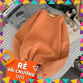 [Rẻ Vô Địch] ÁO SWEATER Basic Trơn Chất Nỉ Bông Thu Đông Dài Tay