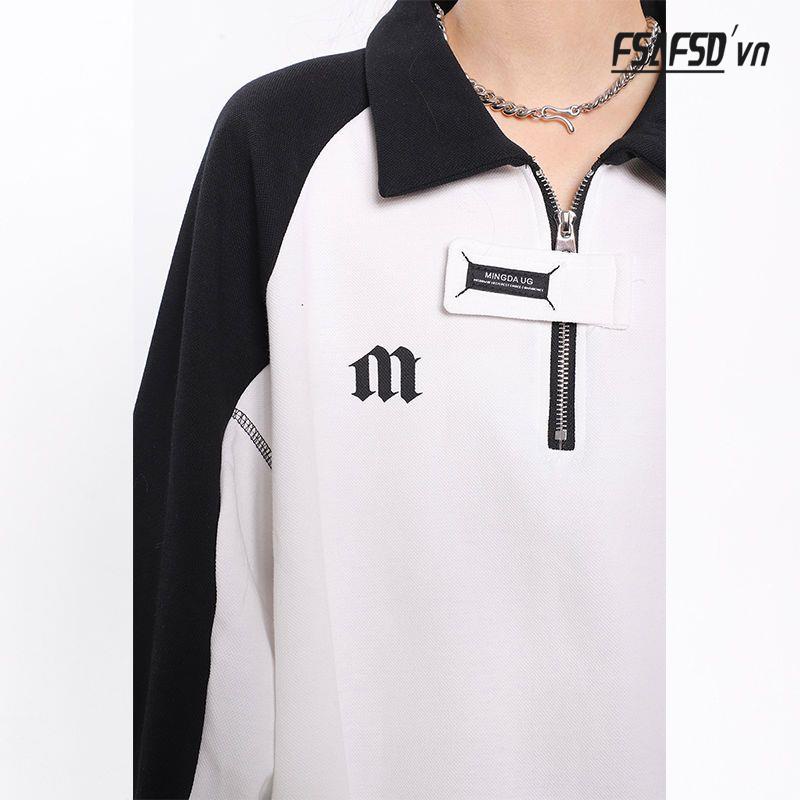 Áo Khoác Khóa Kéo Dáng Rộng 22 Màu Trắng Đen Thời Trang Cho Nữ