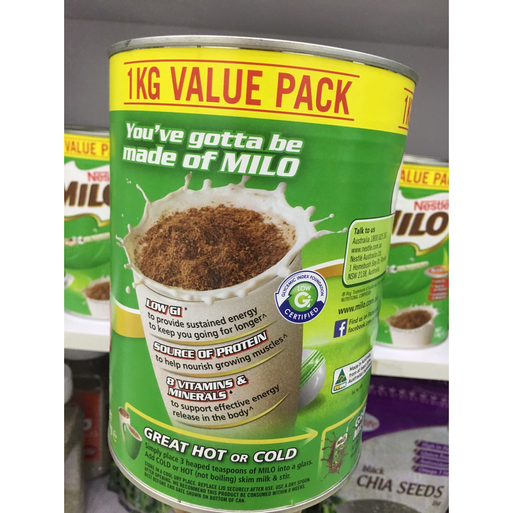 SỮA MILO ÚC NESTLE 750gam/ 1kg