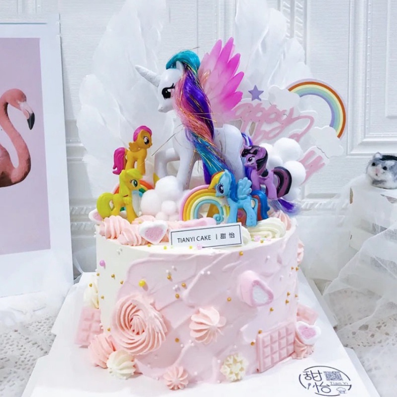đồ trang trí bánh kem [FREESHIP❤️] ngựa pony sừng lớn