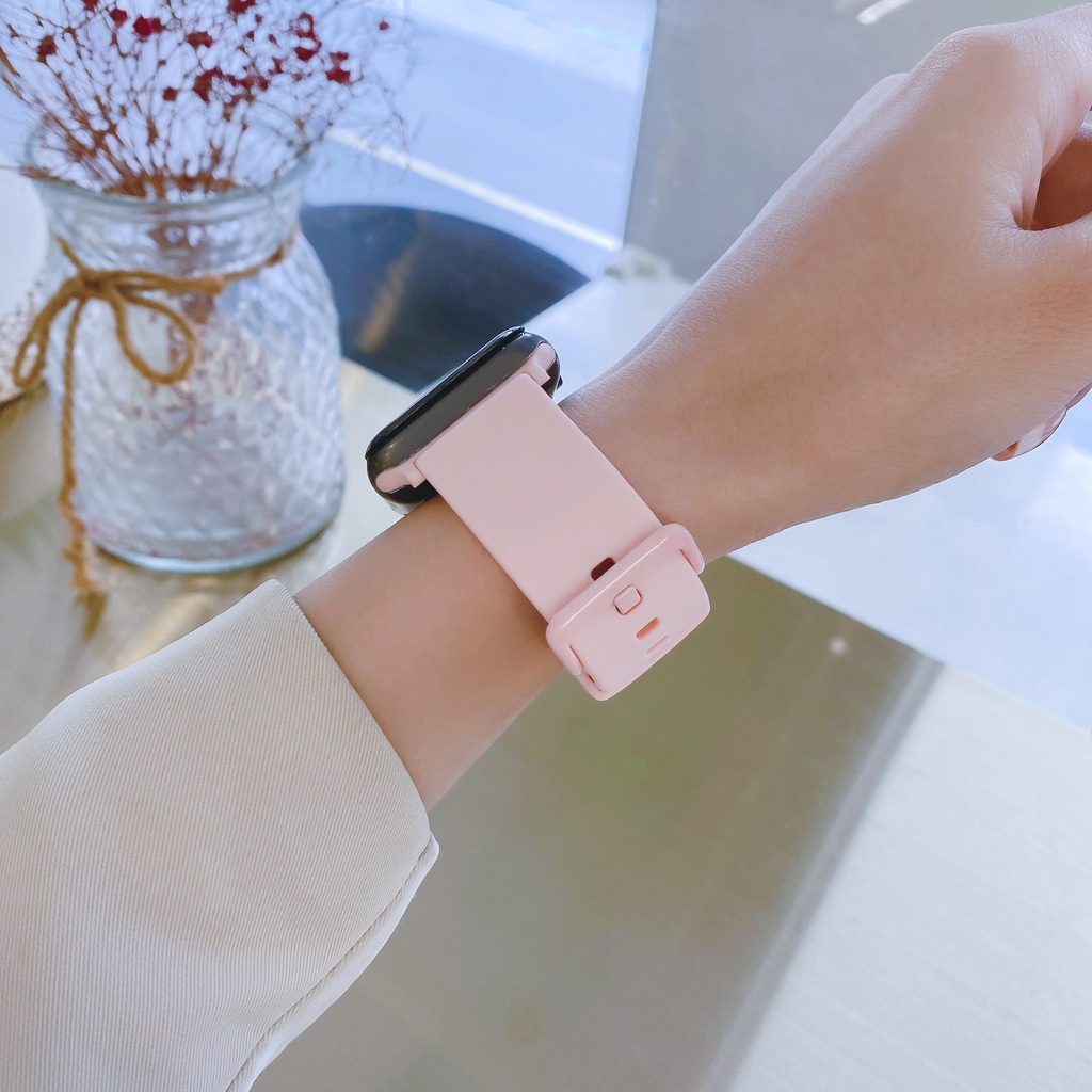 Dây Đeo Silicon Mềm Với Khóa Kim Loại Cho Đồng Hồ Thông Minh Apple Watch 41 / 40 / 38mm 49 / 45 / 44 / 42mm Series 8 / 7 / SE / 6 / 5 / 4 / 3 / 2 / 1