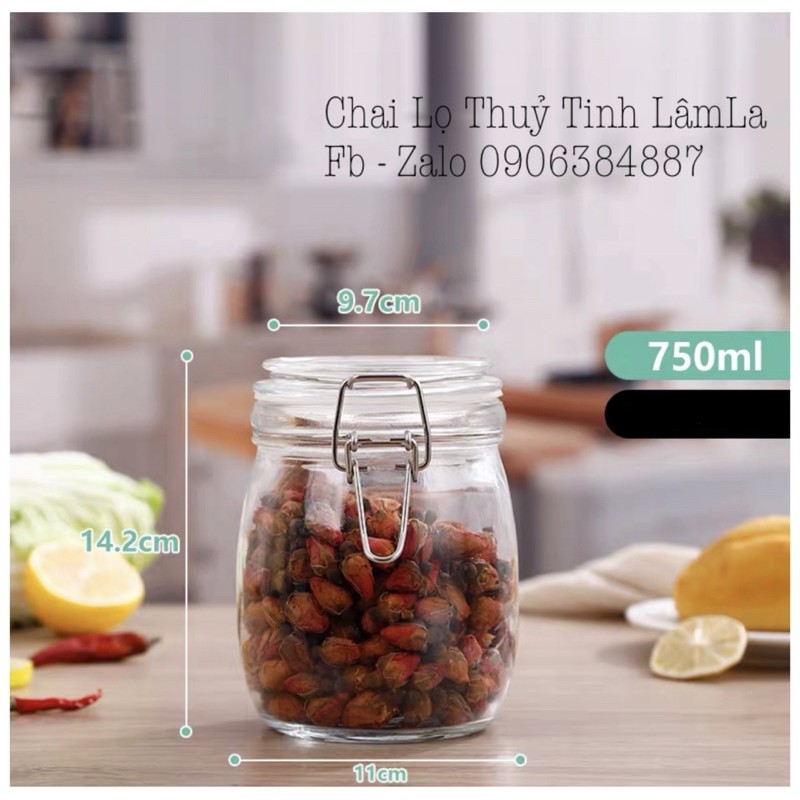 Hũ Thuỷ Tinh Tròn Nắp Cài Khoá 2000ml 3000ml | Lọ Thủy Tinh Đựng Gia Vị , Thực Phẩm | BigBuy360 - bigbuy360.vn