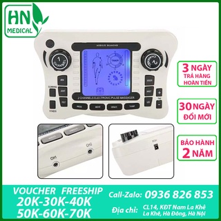 Máy massage xung điện trị liệu cao cấp syk-308b - châm cứu bấm huyệt đấm bóp, tặng kèm 4 miếng dán