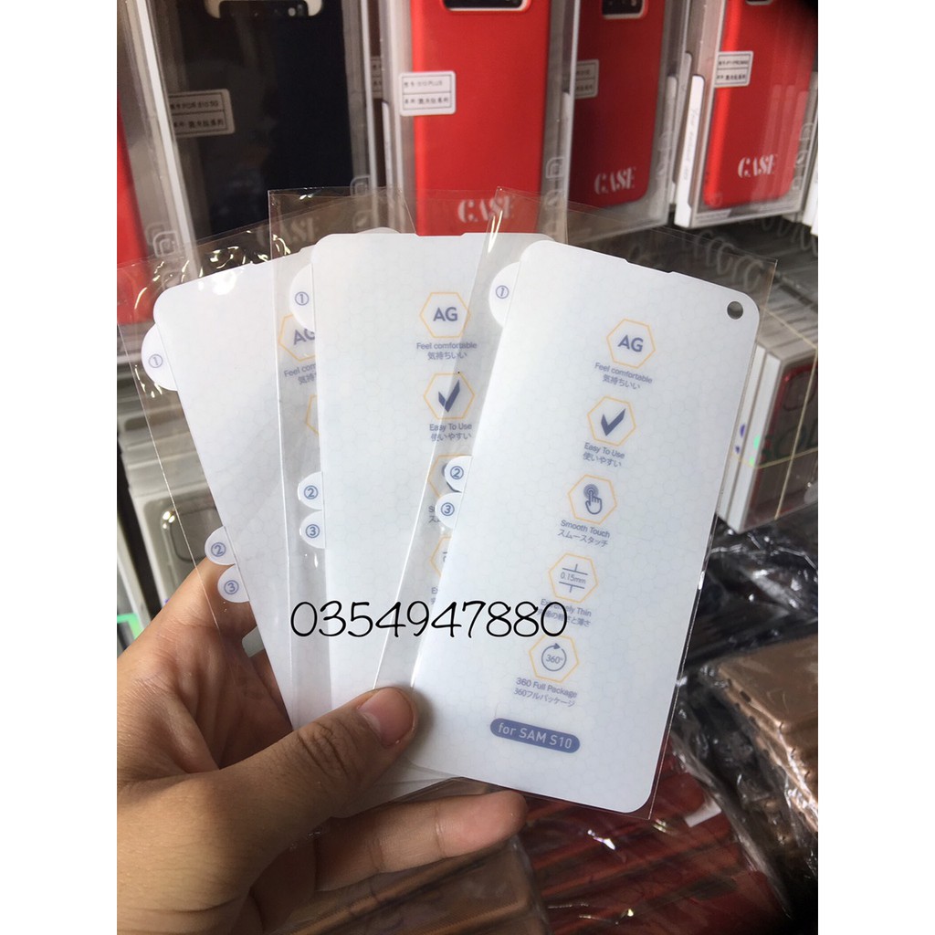 Miếng dán dẻo PPF AG Mặt trước, Mặt sau Cho Galaxy S10/ S10e/ S10 Plus/ S10 5G Chống vân tay, bảo vệ máy