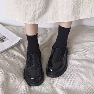 (SẴN 37) Giày oxford búp bê nữ da PU mềm vintage Ulzzang G9