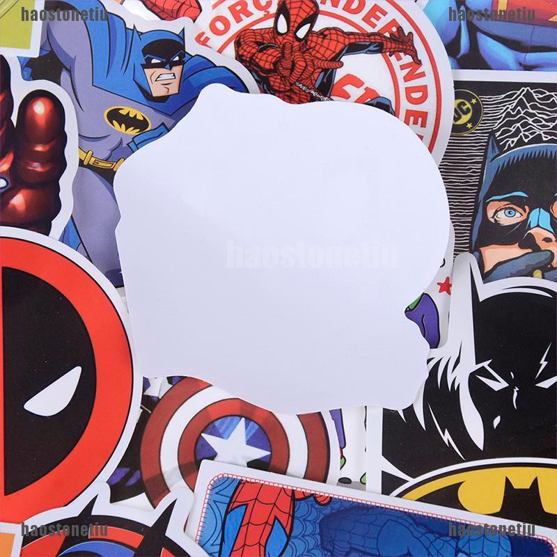 Bộ 50 Miếng Dán Trang Trí Hình Siêu Anh Hùng Marvel