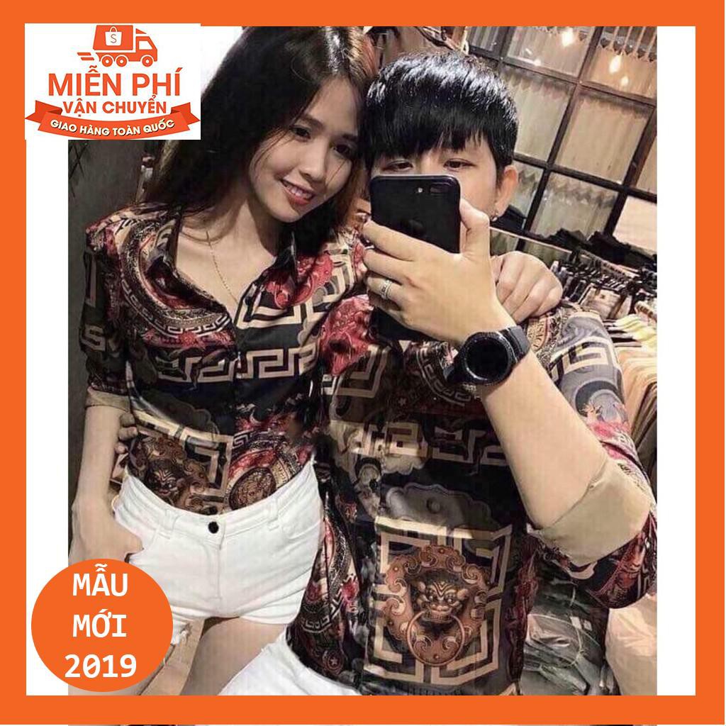 ÁO ĐÔI SƠ MI LỤA CAO CẤP - HÀNG QC BỀN ĐẸP - 2 MÀU Y HÌNH [GIÁ CHẤT]