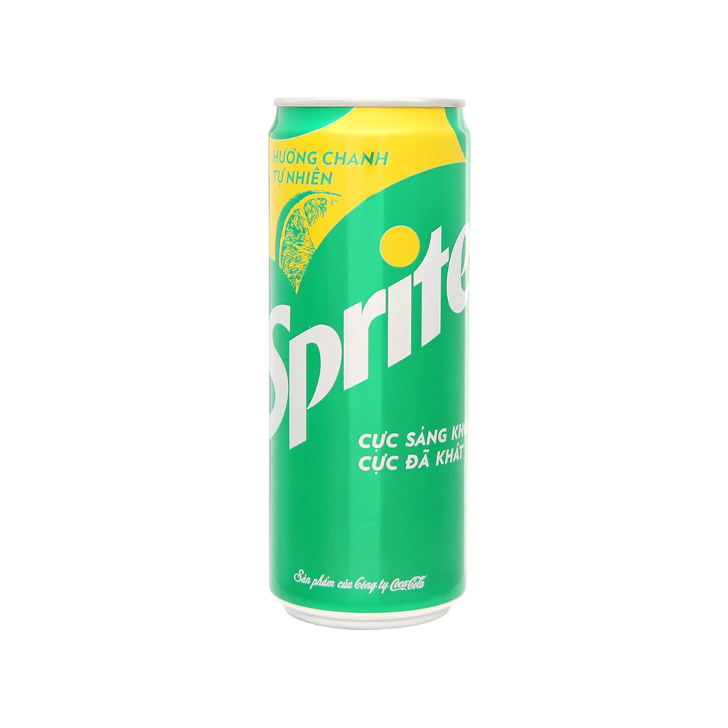 4 LON Nước ngọt Sprite vị chanh 330ml