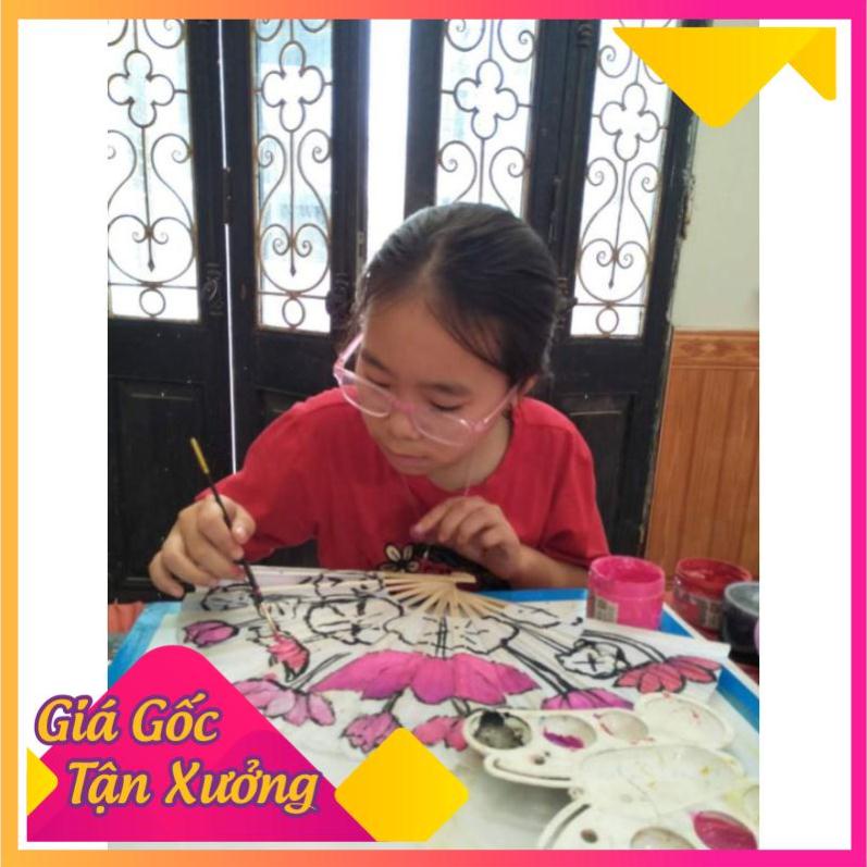 Bộ 10 quạt giấy màu trắng cho bé sáng tạo - MỘC XINH