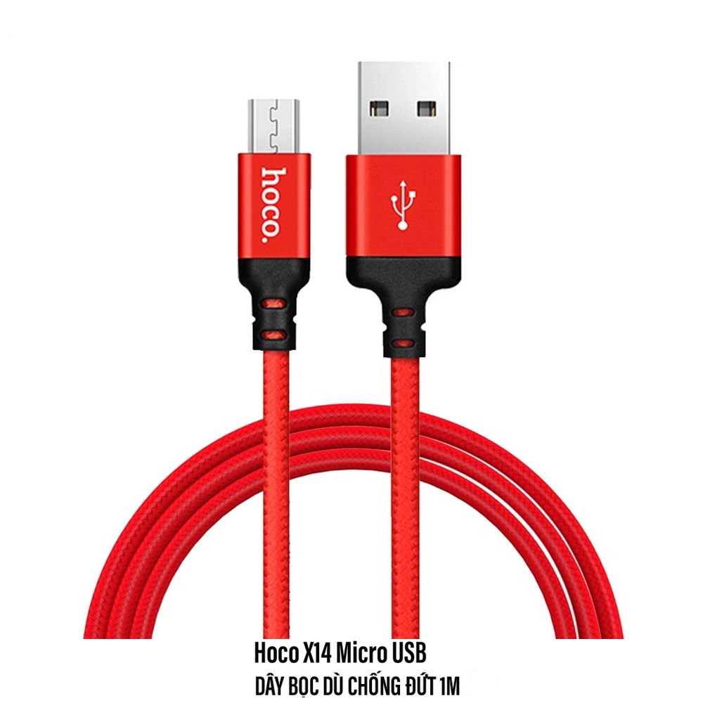 Cáp Sạc Dây Sạc Nhanh Hoco X14 Type C Mico Cho IPAndroid dài 1M,2M-CHÍNH HÃNH