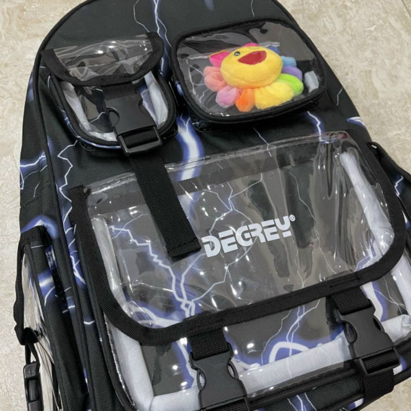 Balo Degrey sấm sét Backpack chuẩn 1-1 thời trang nam nữ họa tiết