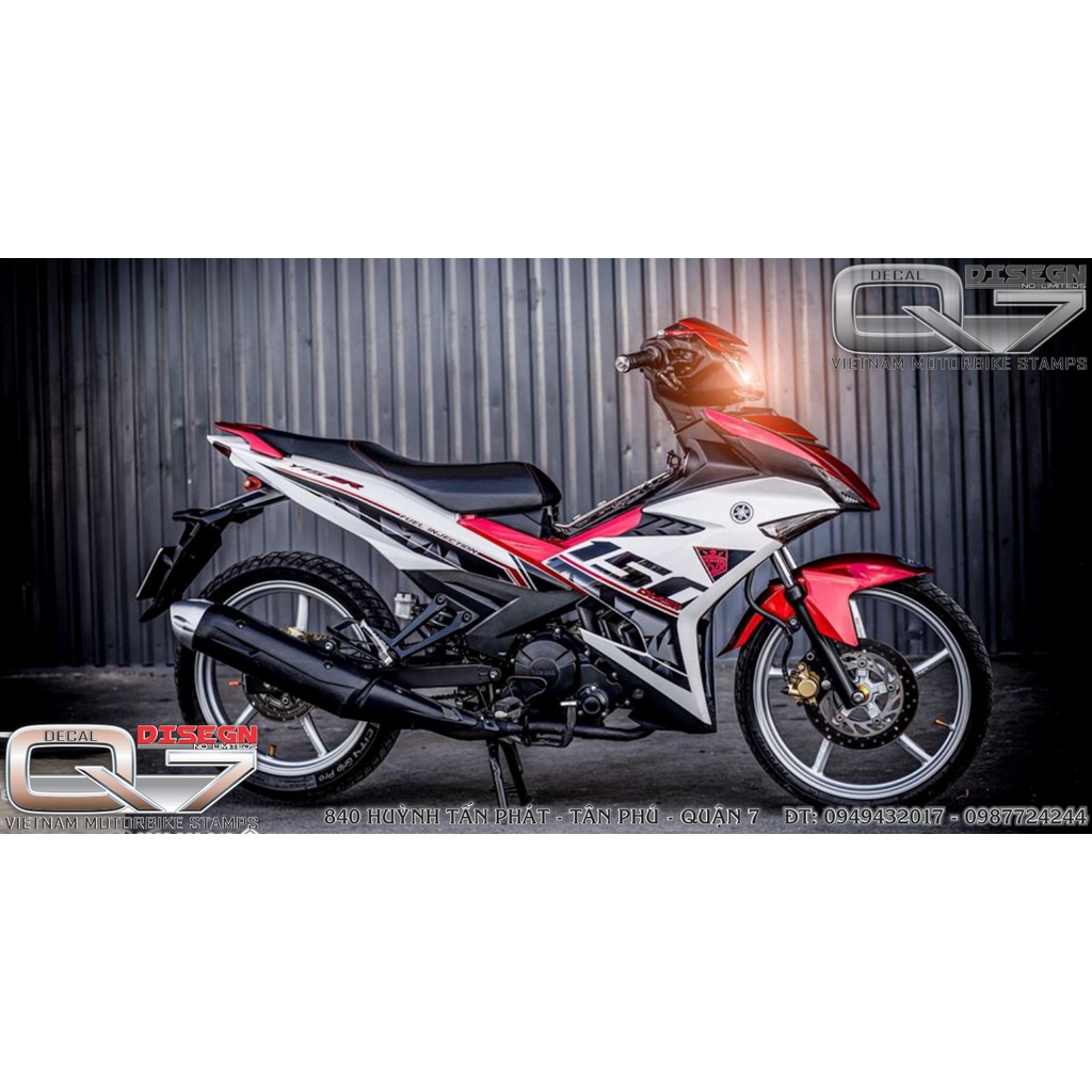 Tem Rời EXCITER 150 Y15ZR TRANG ĐỎ ĐEN