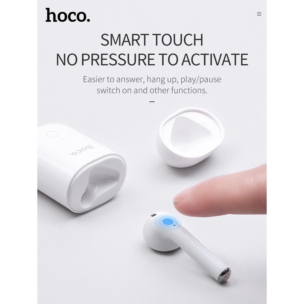 Tai nghe bluetooth nhét tai Hoco E39 Admire sound single V5.0 (Trắng)