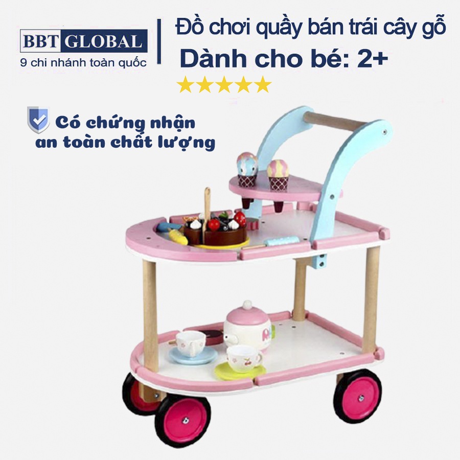 Đồ chơi xe đẩy bánh ngọt BBT Global gỗ MSN17076