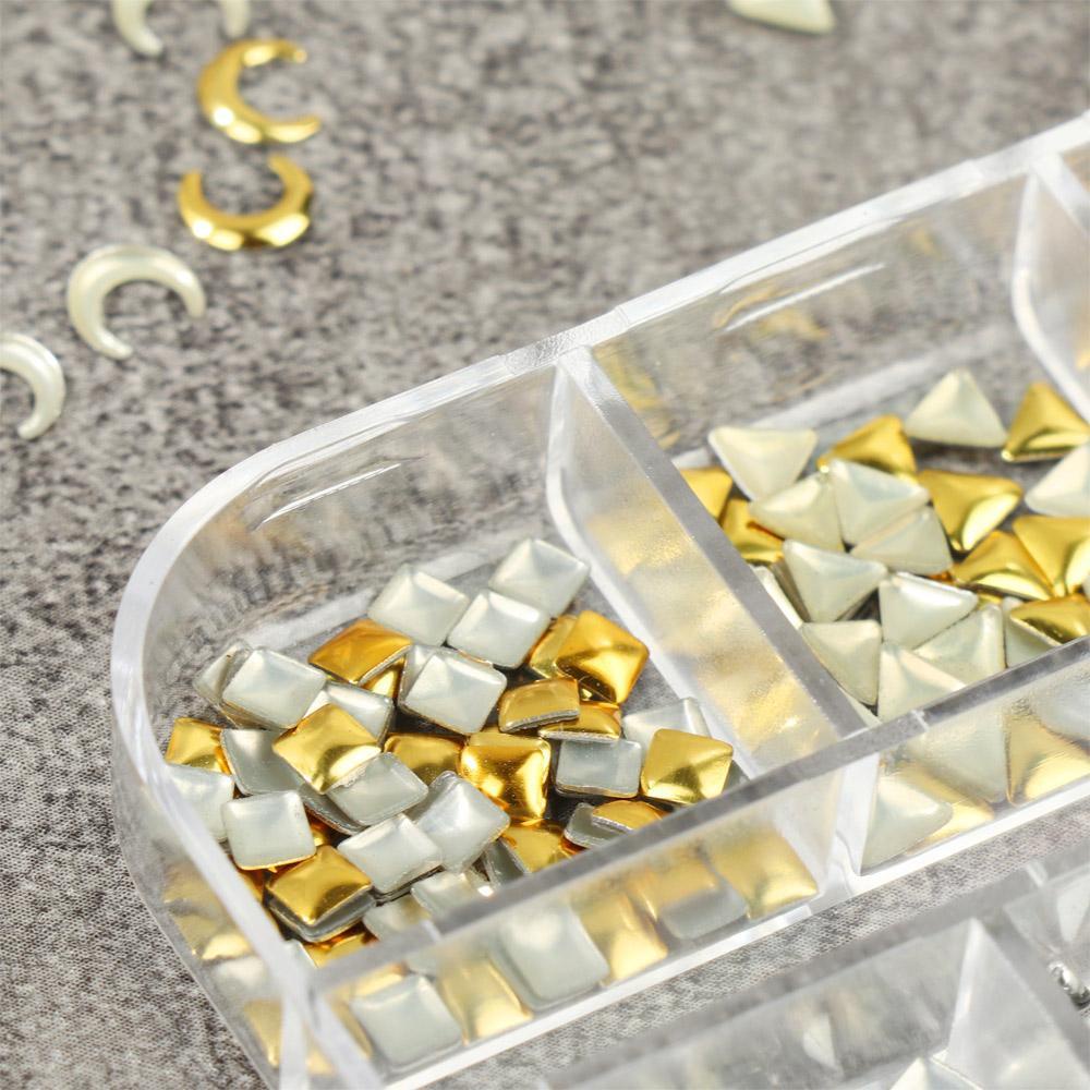 BORAG Hộp Phụ Kiện Đinh Tán Trang Trí Móng 3D Thời Trang