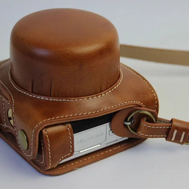 Túi Đựng Máy Ảnh Bằng Da PU Chống Trầy Kèm Dây Đeo Vai Tiện Dụng
