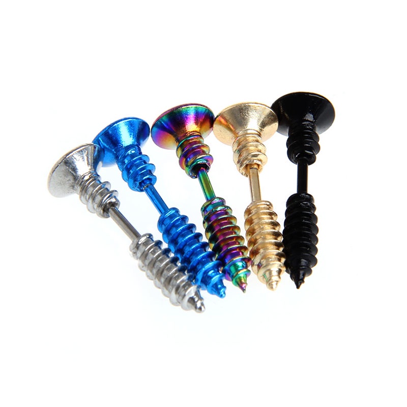 Khuyên Tai Unisex Bằng Thép Không Gỉ Phong Cách Punk Mới