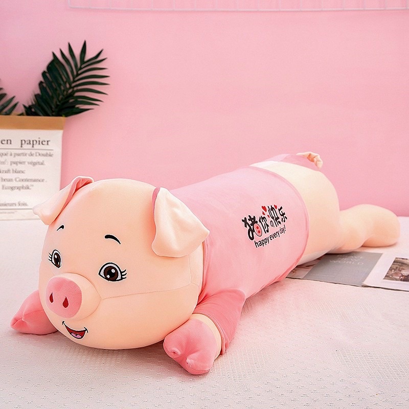 GẤU BỘNG HÌNH THÚ LỢN MẶC ÁO HỒNG NGHỘ NGHĨNH DỄ THƯƠNG
