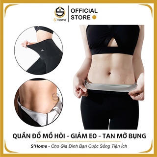 Quần Đổ Mồ Hôi Tan Mỡ Bụng ❤️S'Home ❤️Quần Legging Lỡ Đa Năng, Sinh Nhiệt, Nâng Mông Định Hình - SH5