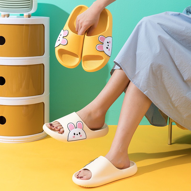 Dép bánh mỳ hình thỏ đế cao 3p chống trơn trượt siêu đáng yêu (DÉP HÌNH THỎ)