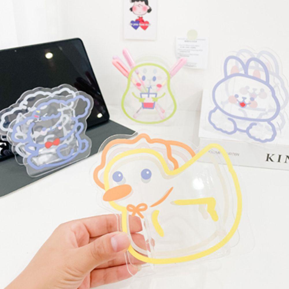 PISTA Lọ Đựng Bút Bằng Acrylic Họa Tiết Hoạt Hình Dễ Thương