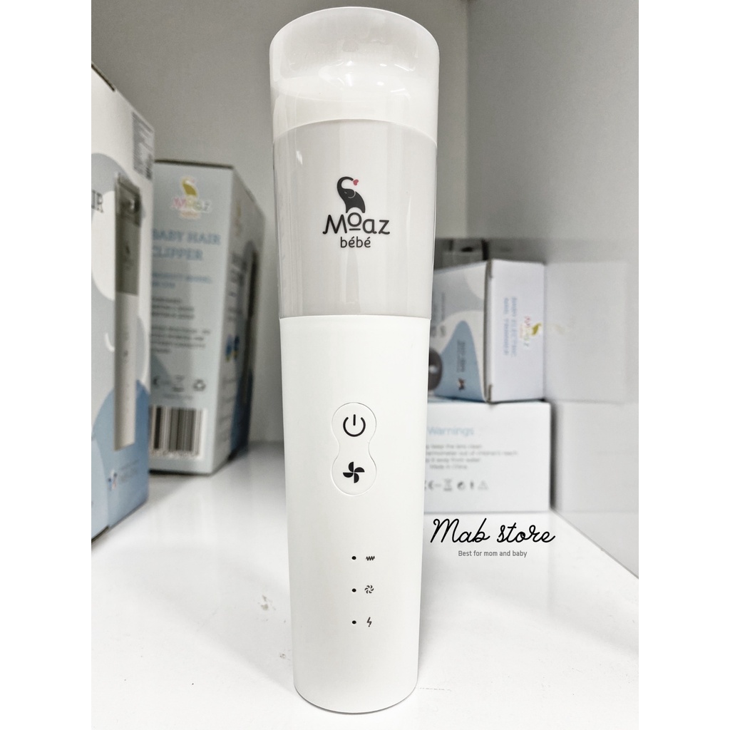 Tông Đơ Cắt Tóc Moaz Bebe MB-014 Có Chế Độ Hút Tóc Thông Minh - Hàng Chính Hãng