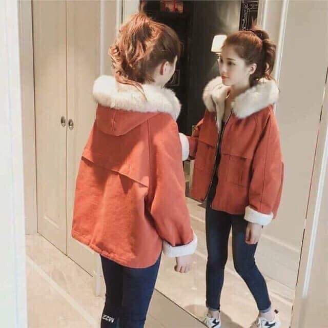 [Mã FAMARAL1 giảm 10K đơn 50K] Áo khoác Kaki lót lông HSU1
