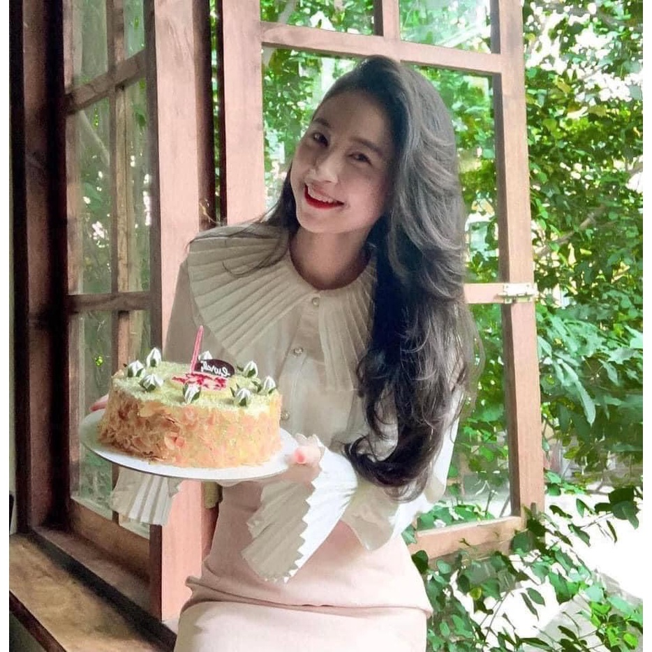 áo sơ mi trắng dập ly,somi nữ dài tay cúc ngọc,áo cổ bèo cao câp sang chảnh, cho ce văn phòng-Minxy shop | BigBuy360 - bigbuy360.vn