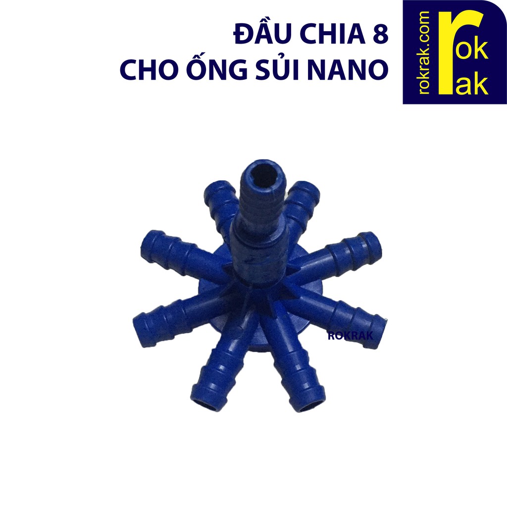 GIÁ SỈ-Phụ kiện đầu chia 8 cho ống sủi oxy nano tube (nanotube) sục khí hồ cá