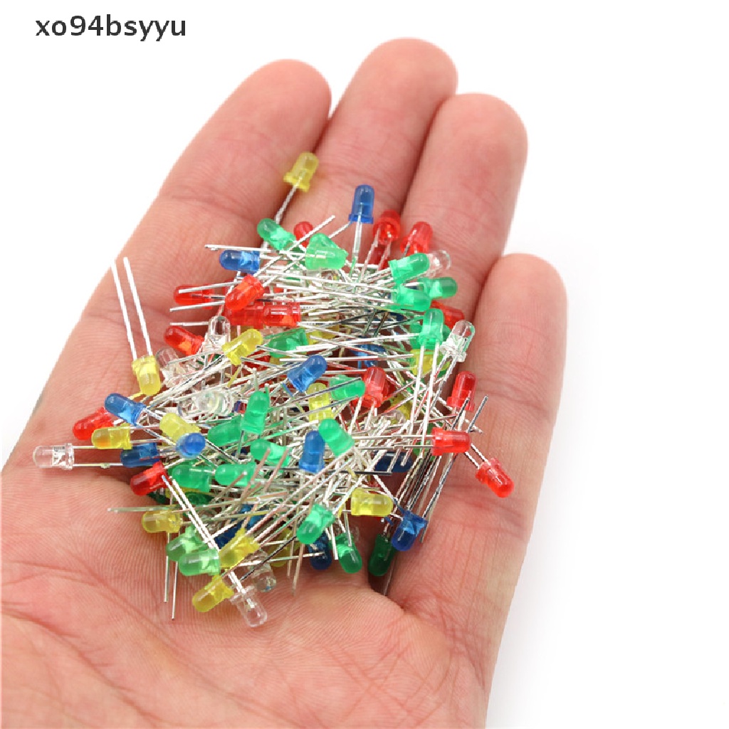 Set 100 Đi Ốt Đèn LED 3mm Xo94Bsyu 20mA 2Pin Chuyên Dụng