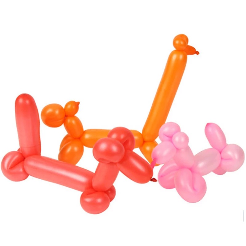 Set 10/ 20 bong bóng latex dài nhiều màu sắc dùng để trang trí tiệc sinh nhật