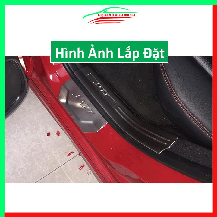 [Honda Jazz 2014-2019] Bộ Nẹp Bước Chân Trong Ngoài Bằng Inox Cho Ô Tô - Honda Jazz 2014-2019