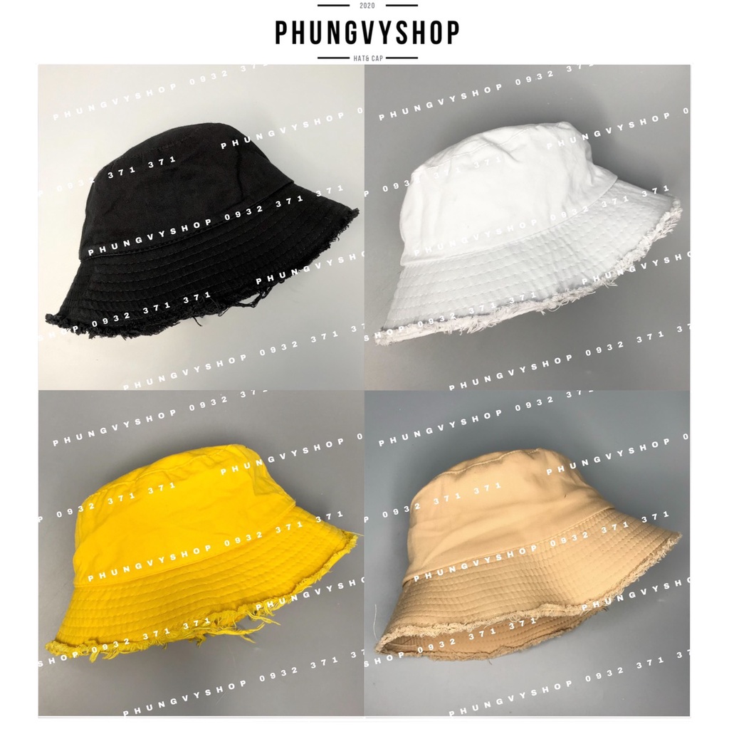 Nón bucket tai bèo vành Tua Rách unisex nam nữ cực hot basic